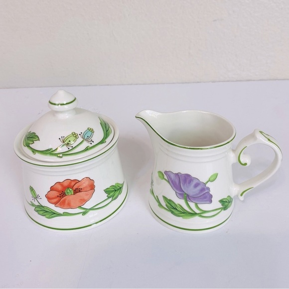 Villeroy & Boch Amapola Creamer And Sugar Bowl Set - Picture 1 of 11